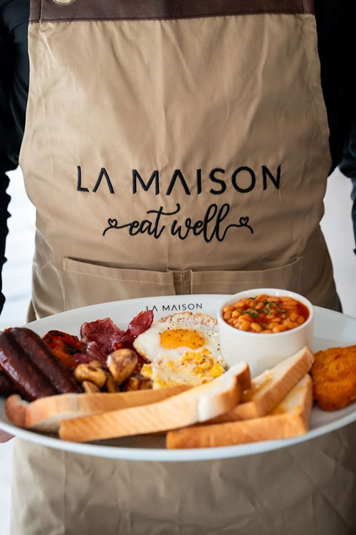 Delicious breakfast food available at La Maison Cafe